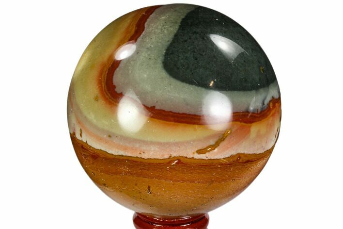 Polished Polychrome Jasper Sphere - Madagascar #110601